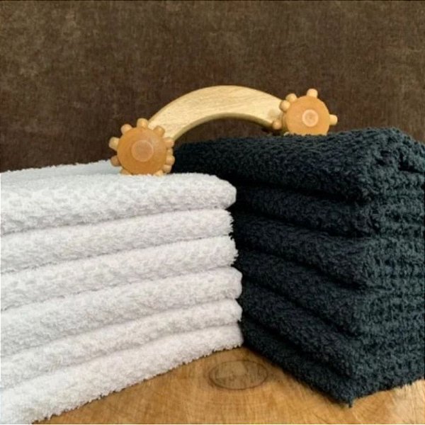 Kit 10 Toalhas de Rosto para Salão 100% Algodão 70x48cm