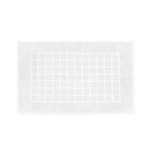 Toalha de Piso Premium Para Banheiros Alta Absorção 100% Algodão 65x45 Cm Branco