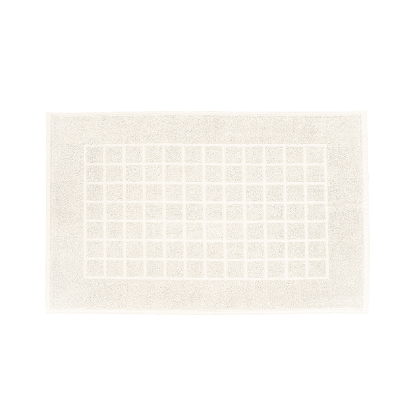 Toalha de Piso Premium Para Banheiros Alta Absorção 100% Algodão 65x45 Cm Bege