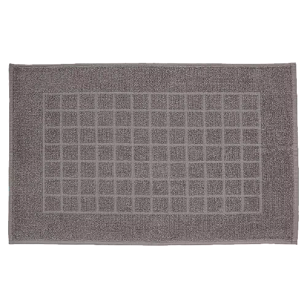 Toalha de Piso Premium Para Banheiros Alta Absorção 100% Algodão 65x45 Cm Cinza