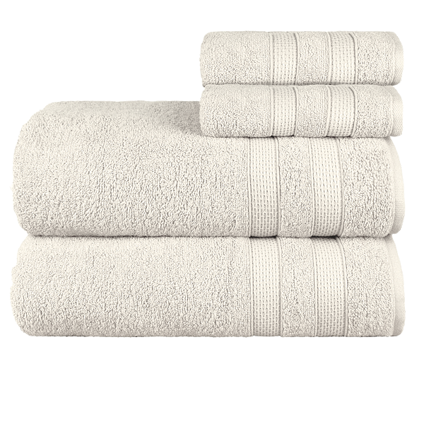 Jogo Toalhas de Banho e Rosto Comfort 100% Algodão 423g/m² Toque Suave e Absorvente Marfim