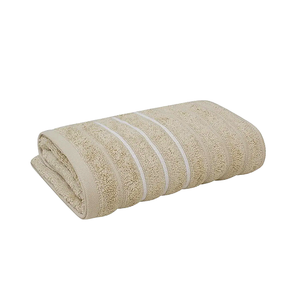Toalha de Banho 100% Algodão 450 Gramatura Dimensão 70X140 Modelo Wave - Bege