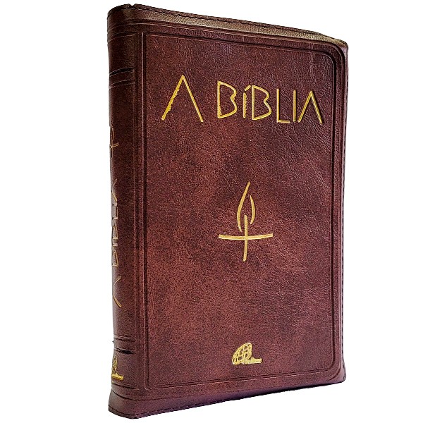 Livro A Bíblia - Zíper Marrom