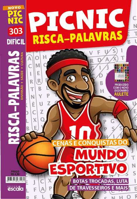 Livro Picnic Risca-Palavras - Difícil: 303 - mundo esportivo