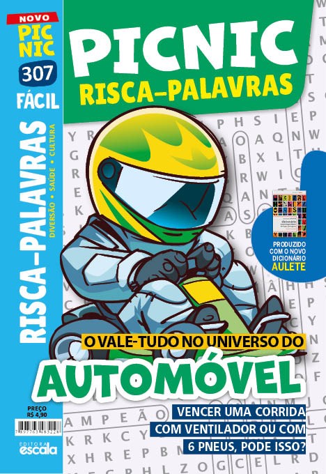 Livro Picnic Risca-Palavras - Fácil: 307 - automóvel