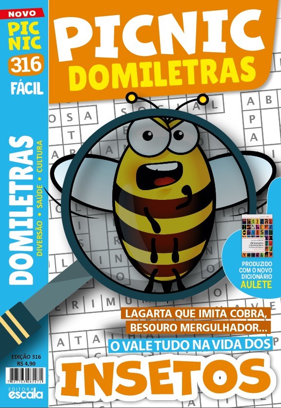 Livro Picnic Domiletras - Fácil: 316 - insetos