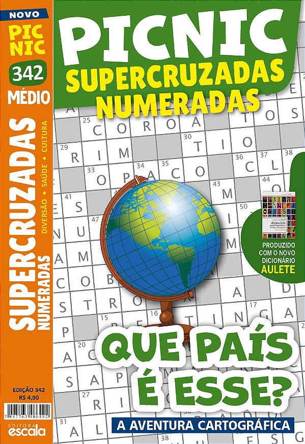 Livro Picnic Supercruzadas Numeradas - Médio: 342 - que país é ...