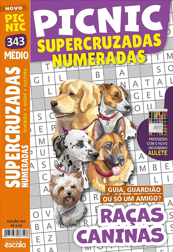 Livro Picnic Supercruzadas Numeradas - Médio: 343- raças canina...