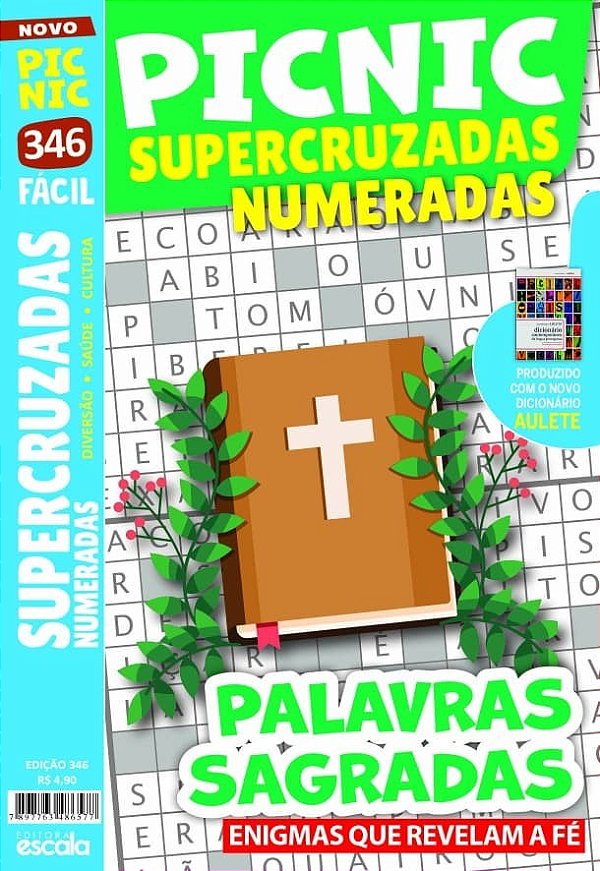 Livro Picnic Supercruzadas Numeradas - Fácil: 346 - palavras sa...