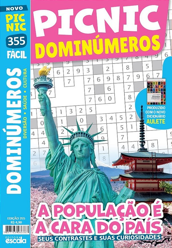 Livro Picnic Dominúmeros - Fácil: 355 - a população é a cara do...