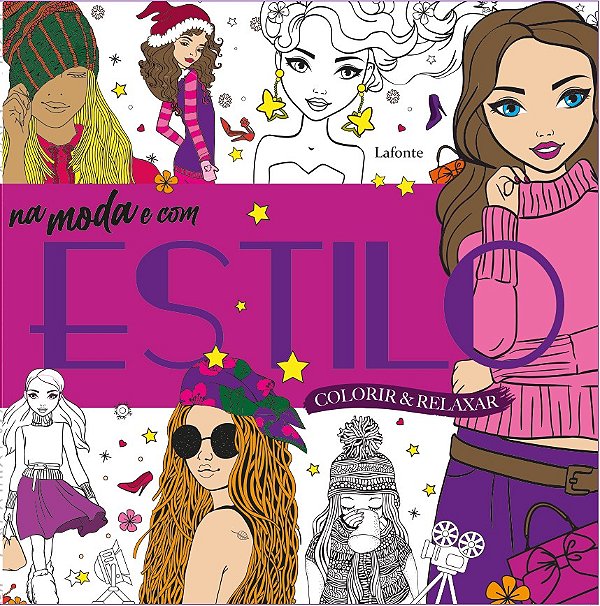 Livro Na moda com estilo: colorir e relaxar