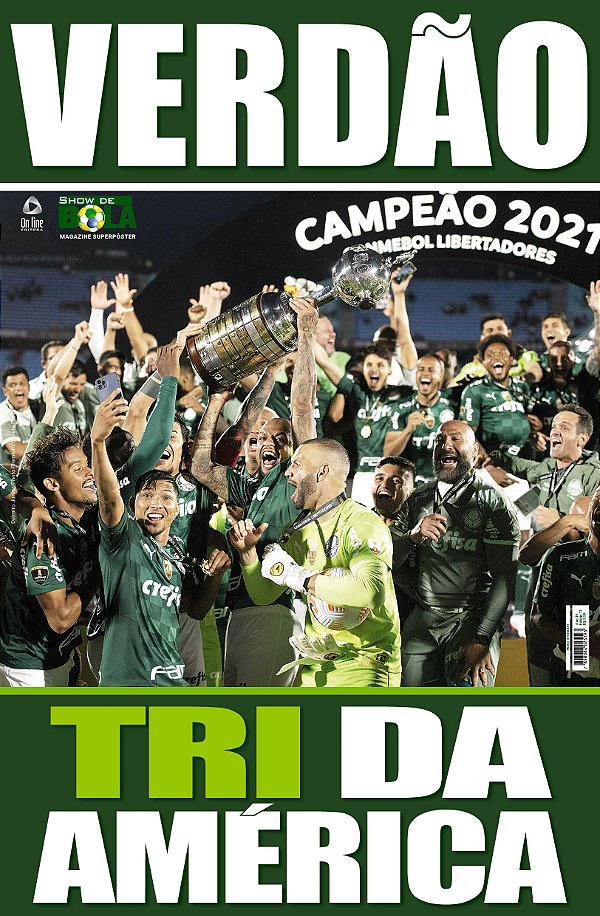 Livro Superpôster Palmeiras - Tri-campeão da América 2021