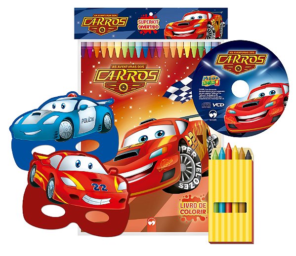 Livro As aventuras dos carros: superkit divertido