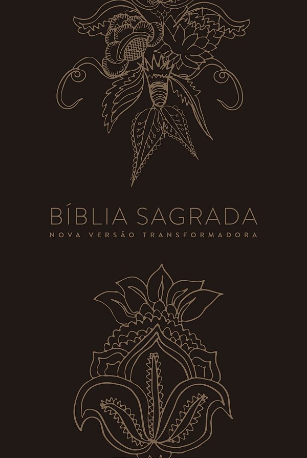 Livro Bíblia nvt letra normal - indian flowers dourada