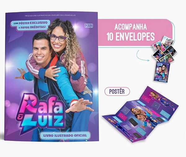 Livro Álbum Oficial Rafa & Luiz - + 10 Envelopes De Figur...