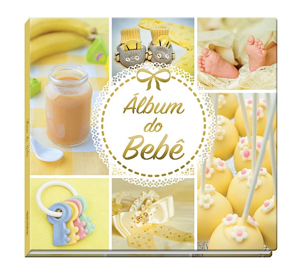 Livro álbum do bebê: amarelo