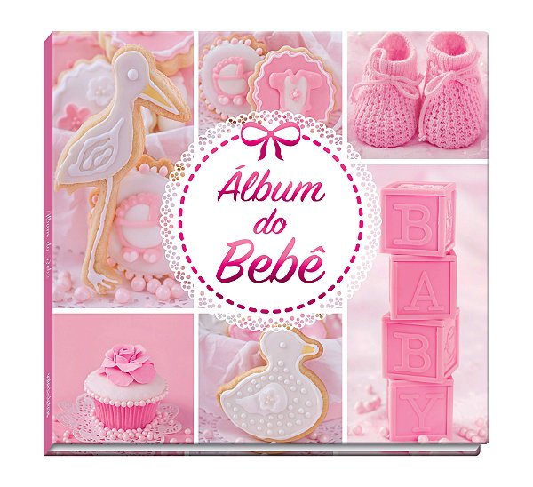 Livro Álbum do Bebê: Rosa