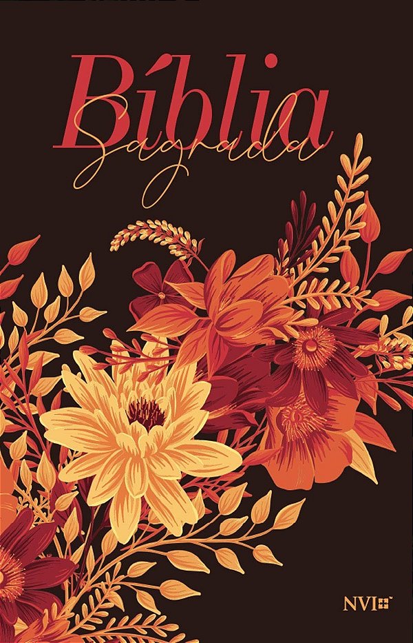 Livro Bíblia NVI Luxo Slim - Buquê de Flores: Letra Grand...