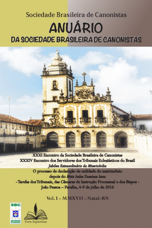 Livro Anuário Da Sociedade Brasileira De Canonistas