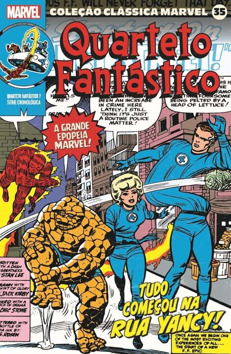 Livro Coleção Clássica Marvel Vol.35 - Quarteto Fantástic...