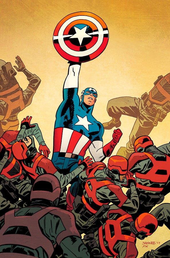 Livro Capitão América por mark waid e chris samnee