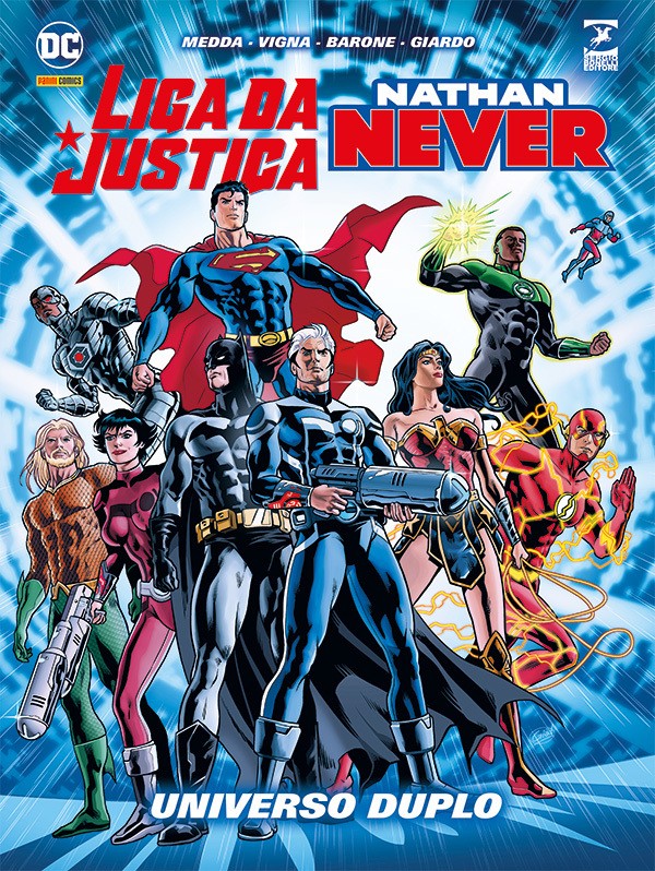 Livro Liga da justiça/nathan never (dc/bonelli)