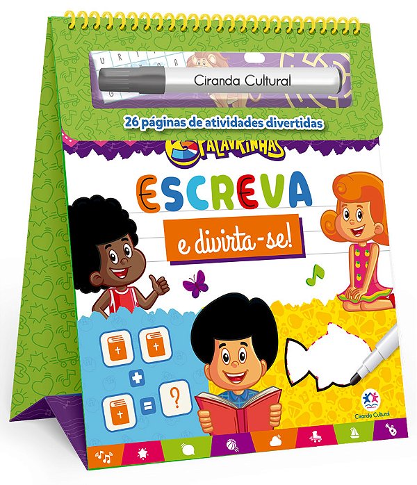 Livro 3 Palavrinhas - escreva e apague espiral