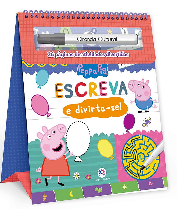 Livro Peppa pig - escreva e apague espiral