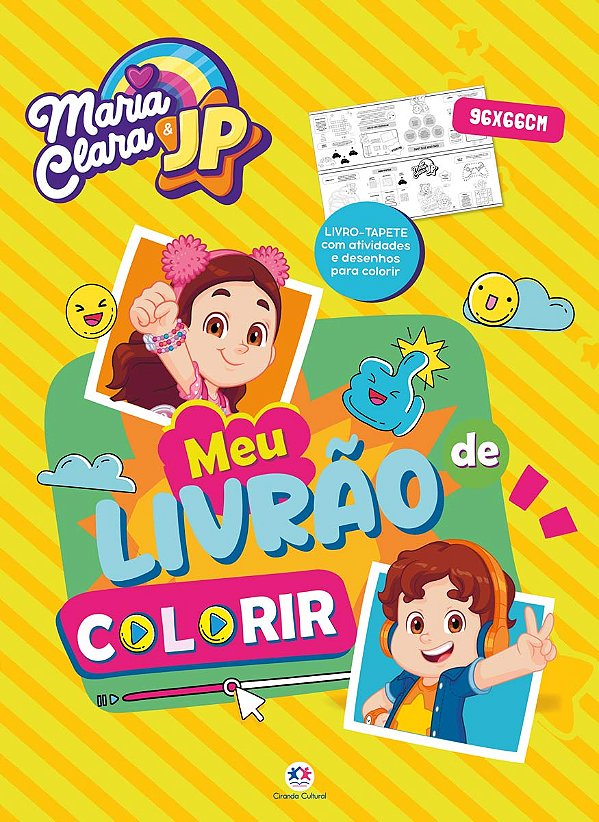 Livro Maria Clara e JP - Meu livrão de colorir