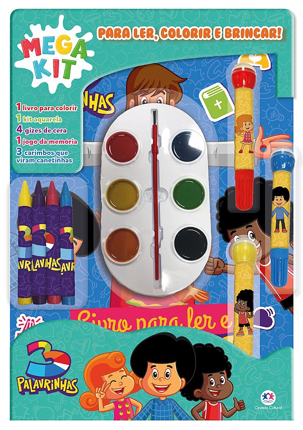Livro 3 Palavrinhas - Ler, colorir e brincar