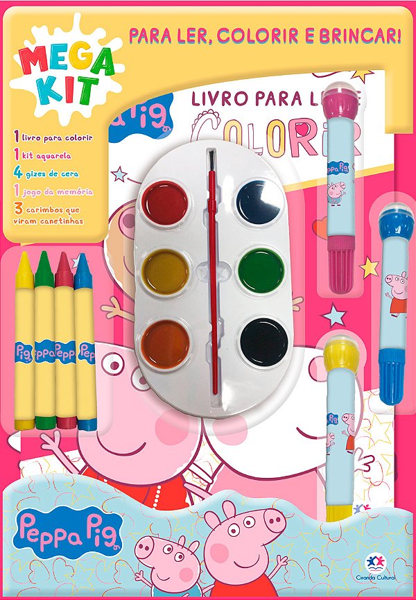 Livro Peppa Pig - Ler, colorir e brincar