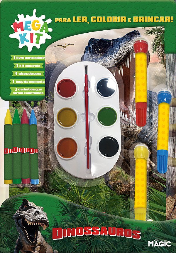 Livro Dinossauros - Ler, Colorir E Brincar