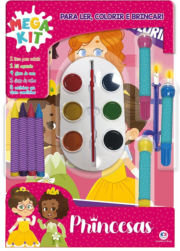 Livro Princesas - Ler, colorir e brincar