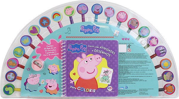 Livro Peppa Pig - Livro com atividades e desenhos para co...