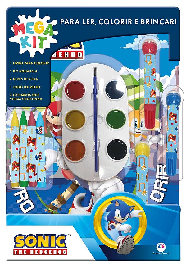 Livro Sonic - Ler, Colorir E Brincar