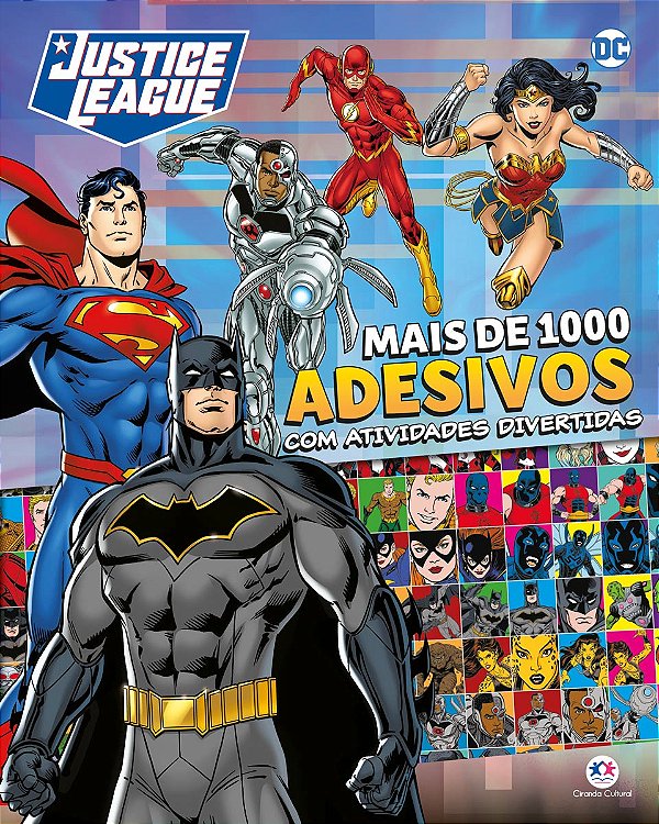 Livro Liga da Justiça - Mais de 1000 adesivos