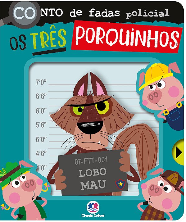 Livro Conto De Fadas Policial - Os Três Porquinhos