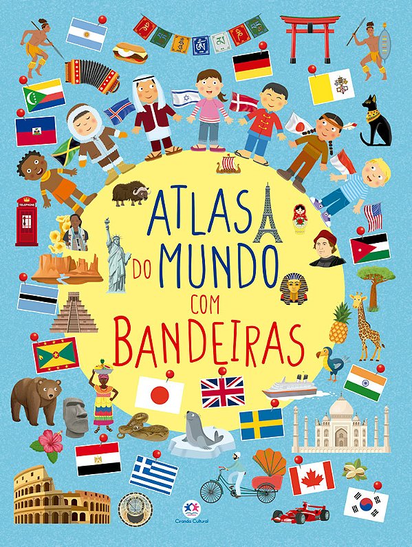 Livro Atlas do mundo com bandeiras
