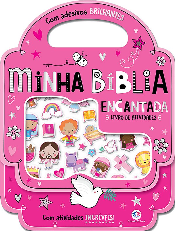 Livro Minha Bíblia Encantada - Com Adesivos Brilhantes e Ativid...