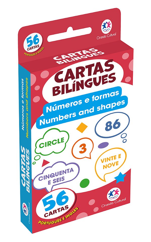 Livro Flash Cards Cartas Bilíngues - Números e Formas - Numbers...