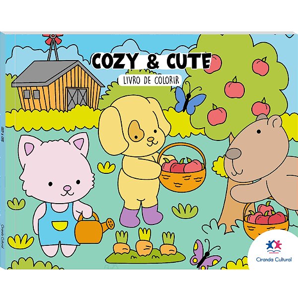 Livro Cozy and Cute - Livro de Colorir (Novo)