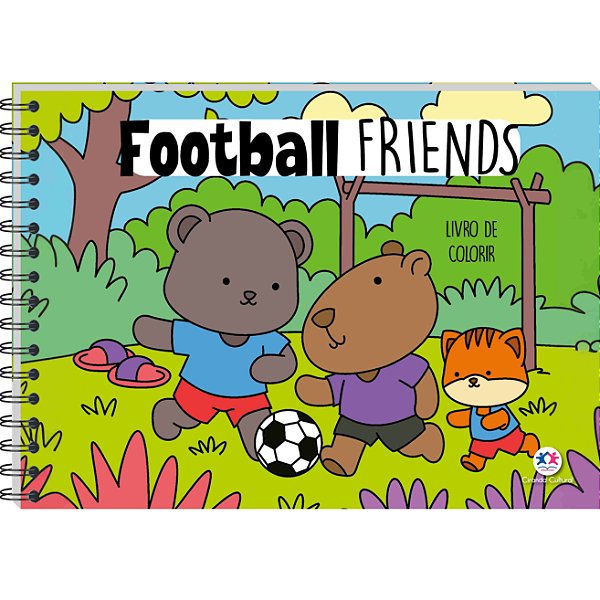 Livro Football Friends - Livro de colorir com marcador