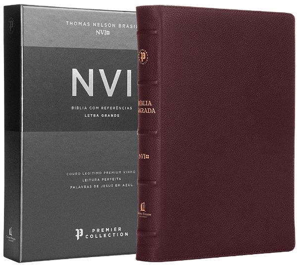 Livro Biblia Sagrada Nvi Premier Collection - Vinho