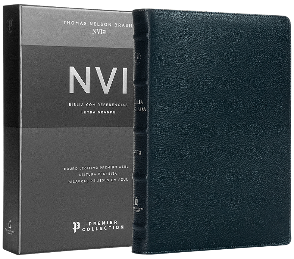 Livro Biblia Sagrada Nvi Premier Collection - Capa Azul