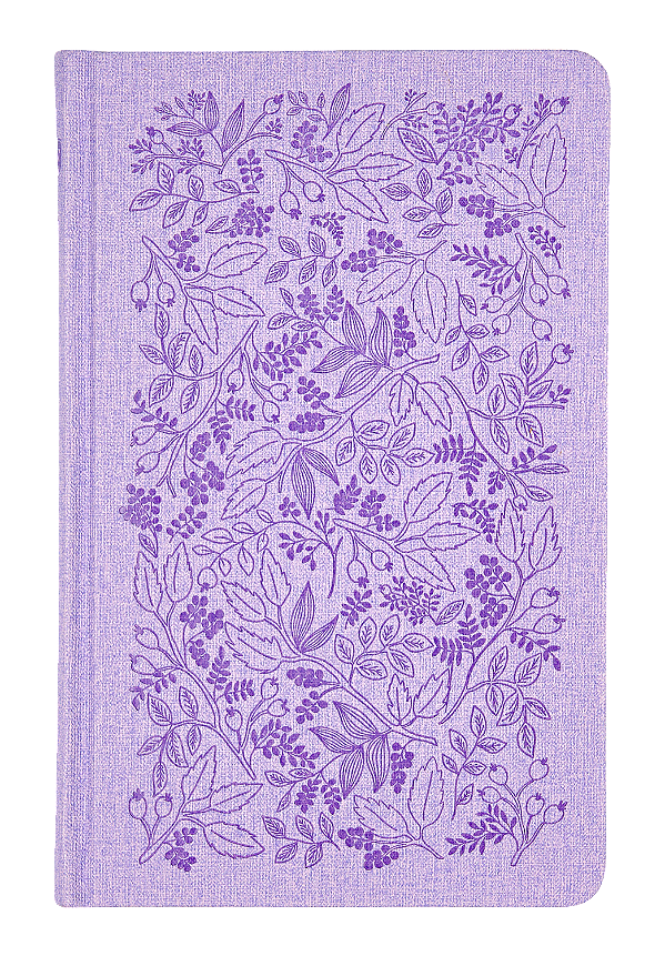 Livro Bíblia Sagrada Slim Acf - Luxo - Lavanda, Jardim