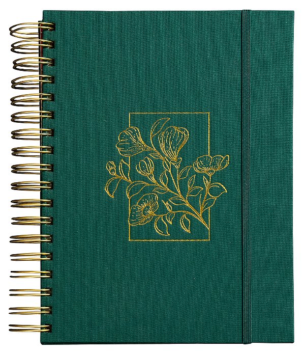 Livro Meu Plano Perfeito, Planner Sem Data, Capa Verde Tecido S...