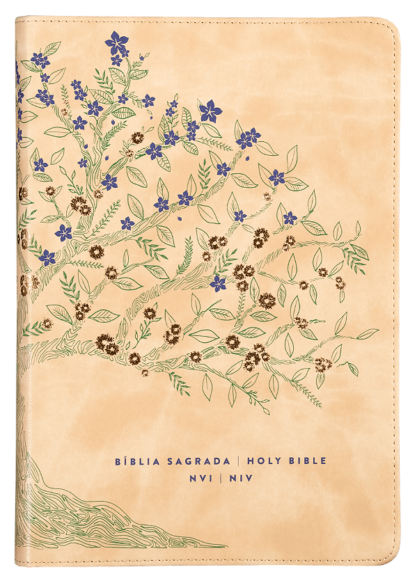 Livro Bíblia Bilíngue Nvi/Niv, Português/Inglês, Couro-Soft, Be...