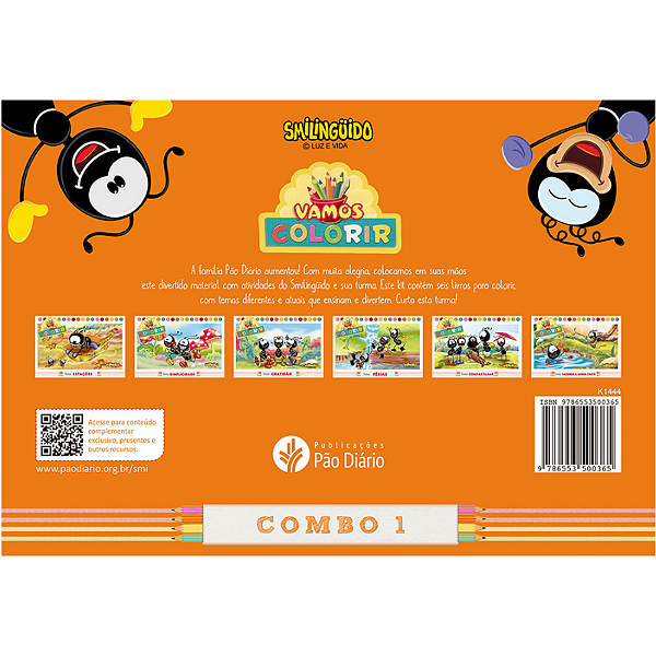 Livro Livros para colorir Smilinguido - Kit 1