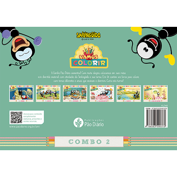 Livro Livros para colorir Smilinguido - Kit 2