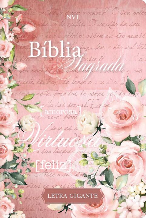 Livro Bíblia Sagrada NVI - Letra Gigante - Mulher virtuos...